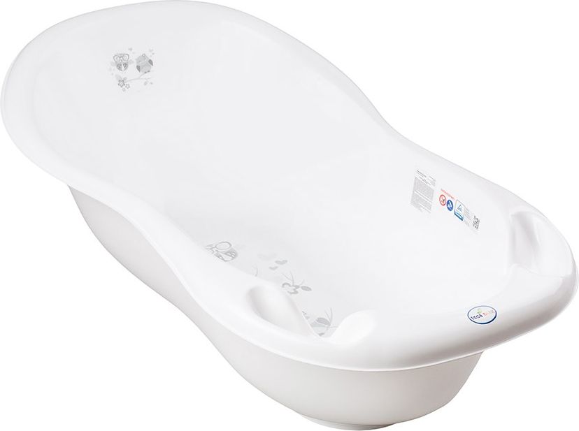 Anatomická vanička s výpustí 102 cm LUX Pejsek a Kočička žlutá - obrázek 3