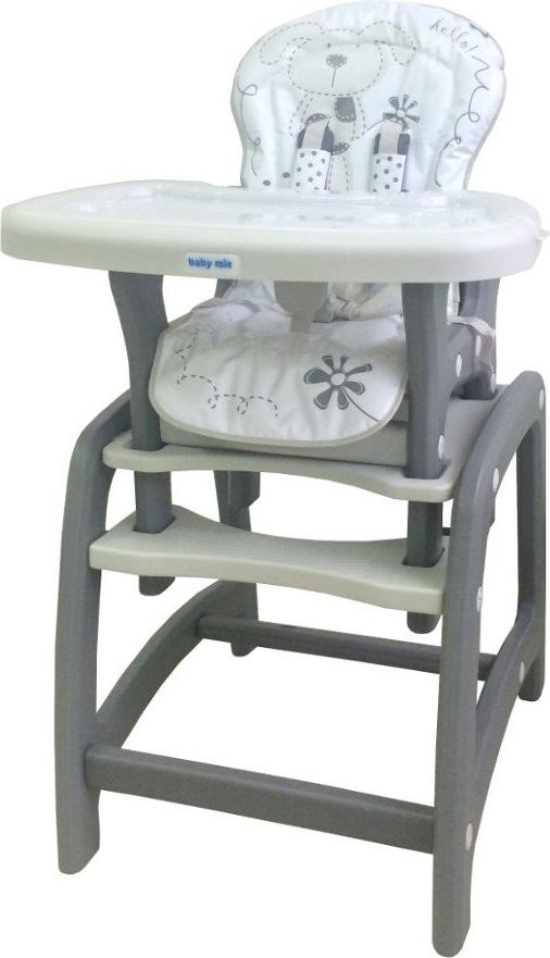 Jídelní židlička Baby Mix 2v1 Grey - obrázek 3