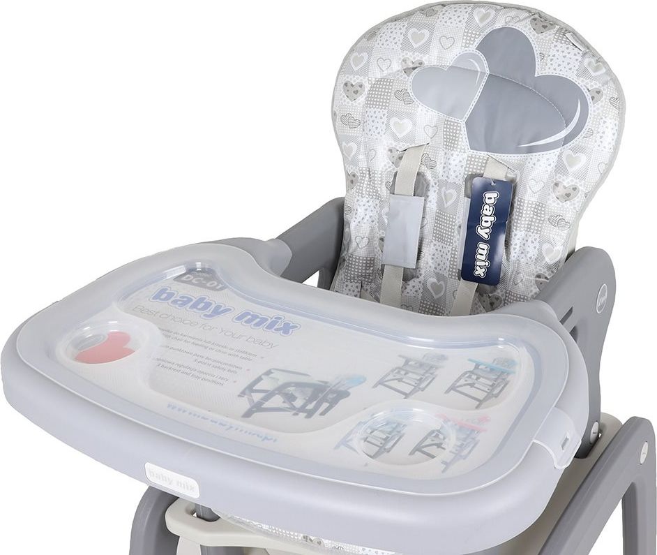 Jídelní židlička Baby Mix 2v1 Grey - obrázek 13