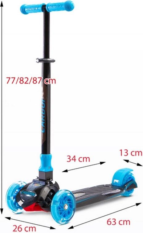 Dětská koloběžka Toyz Carbon blue Modrá - obrázek 21