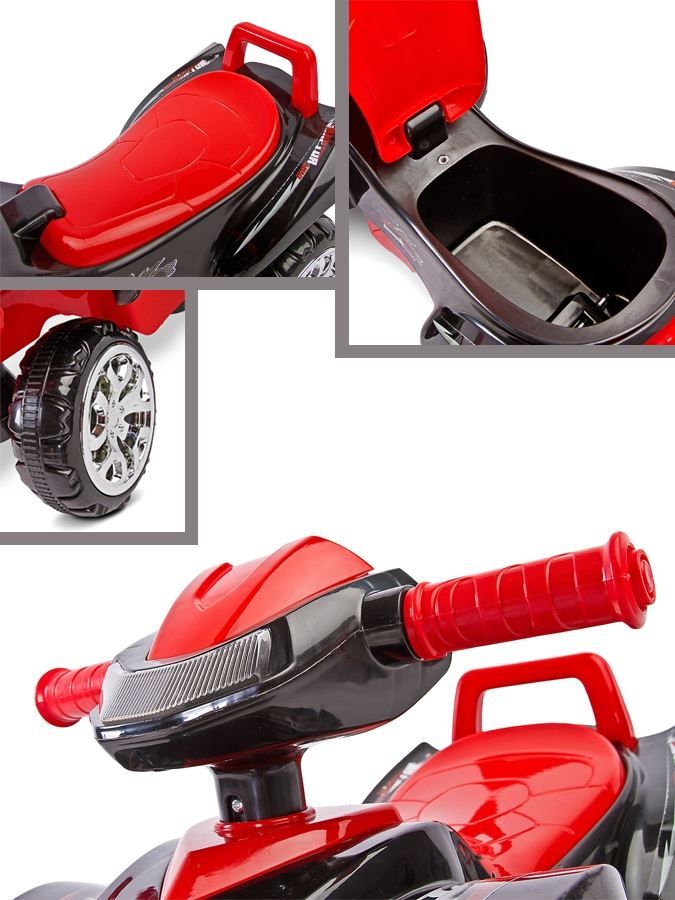 Odrážedlo čtyřkolka Toyz miniRaptor červené Červená - obrázek 5