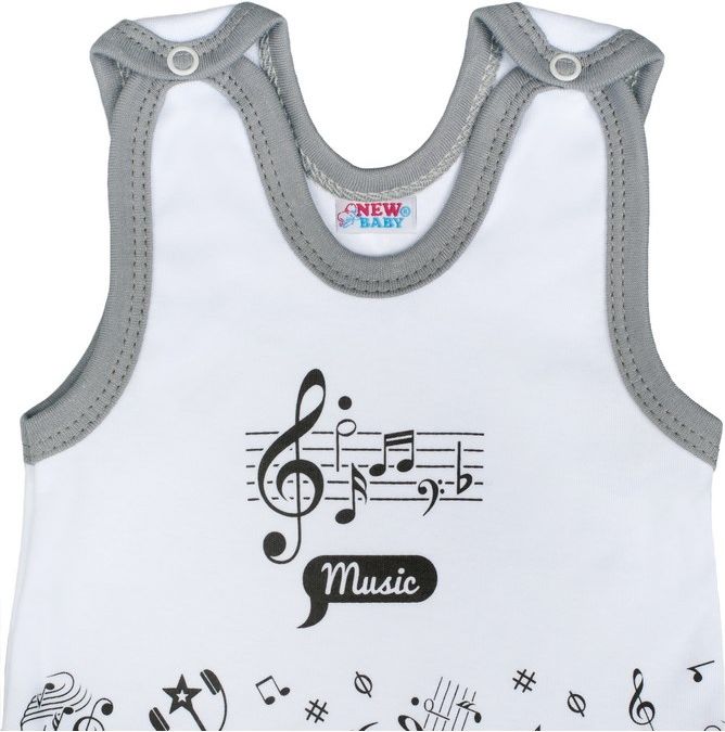 Kojenecké bavlněné dupačky New Baby Music 56 (0-3m) - obrázek 2