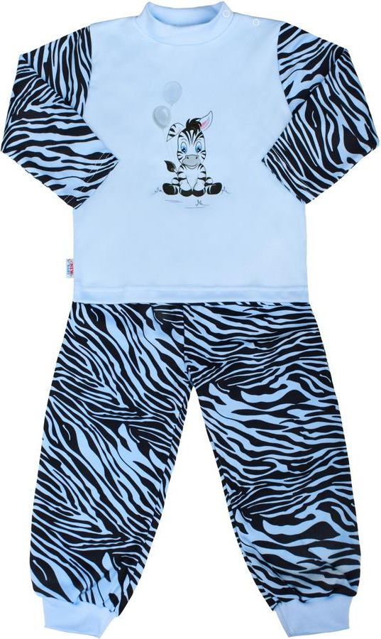 Dětské bavlněné pyžamo New Baby Zebra s balónkem modré&nbsp;-&nbsp;74 (6-9m) - obrázek 1