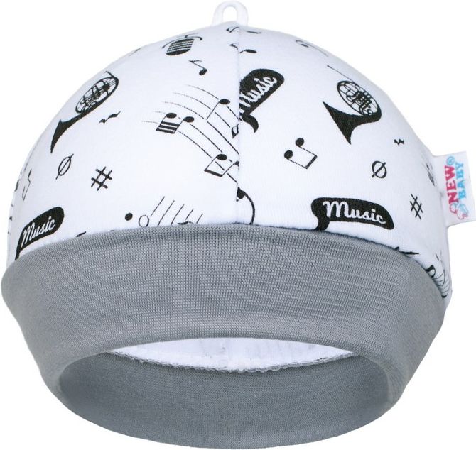 Kojenecká bavlněná čepička New Baby Music&nbsp;-&nbsp;68 (4-6m) - obrázek 1