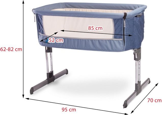 Dětská postýlka CARETERO Sleep2gether Varianta: graphite - šedá - obrázek 11