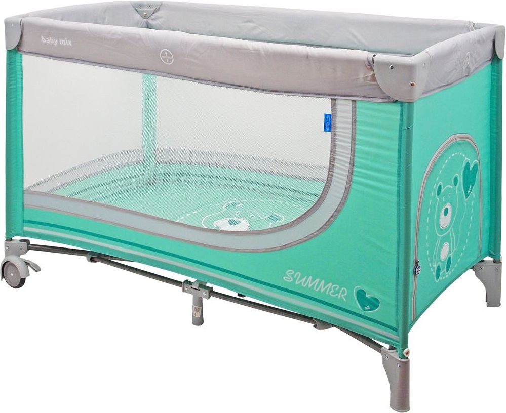 Dětská cestovní postýlka Baby Mix Varianta: Mint - zelená - obrázek 7