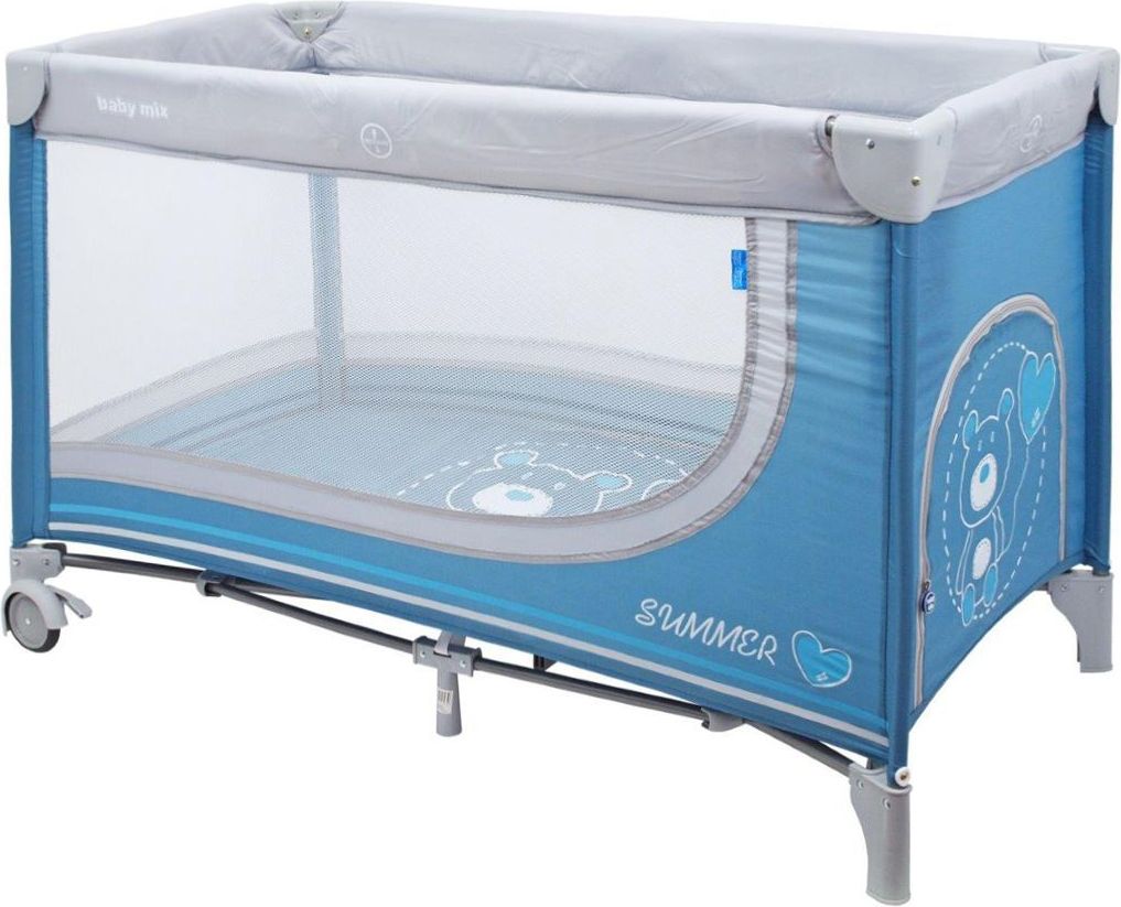 Dětská cestovní postýlka Baby Mix Varianta: Medvídek blue - tyrkysová - obrázek 11
