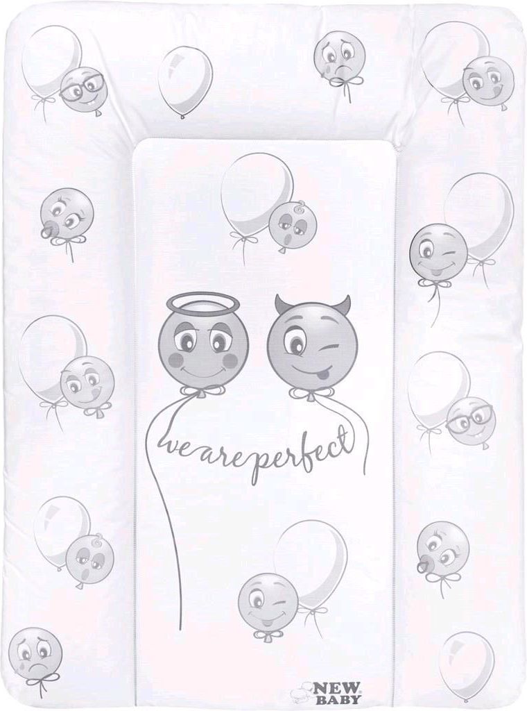 Přebalovací podložka měkká New Baby Emotions bílá 85x70cm - obrázek 1
