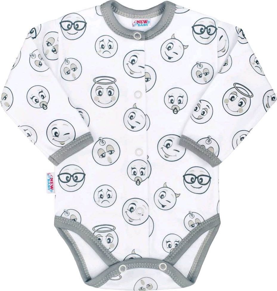 Kojenecké bavlněné body celorozepínací New Baby Emotions&nbsp;-&nbsp;62 (3-6m) - obrázek 1