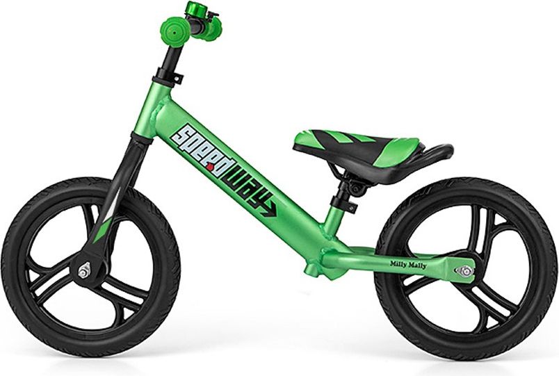 Dětské odrážedlo kolo Milly Mally Speedway 12" Varianta: black - černá - obrázek 3