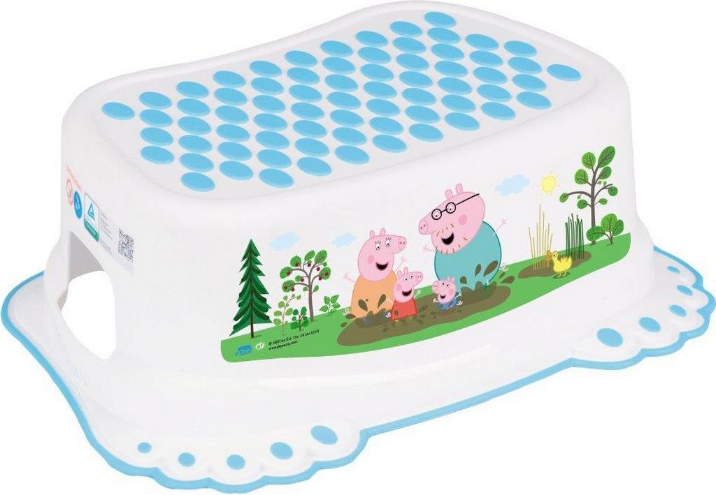 TEGA Dětské protiskluzové stupátko do koupelny Prasátko Peppa white-blue - obrázek 8