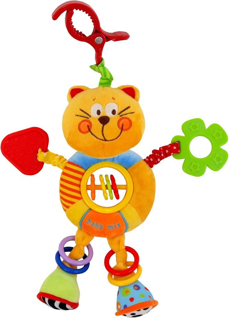 Plyšová hračka na kočárek Baby mix kocourek Tom - obrázek 1
