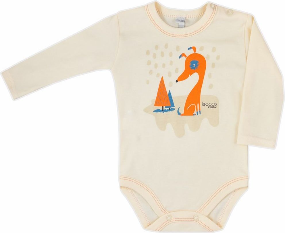 Kojenecké body Bobas Fashion Mini Baby smetanové - 86 (12-18m) - obrázek 3