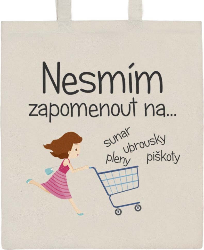 Bavlněná nákupní taška přírodní s potiskem New Baby - obrázek 7
