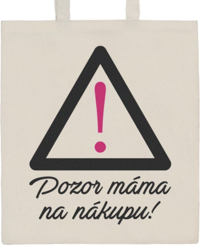 Bavlněná nákupní taška přírodní s potiskem New Baby Merry Christmas - obrázek 5