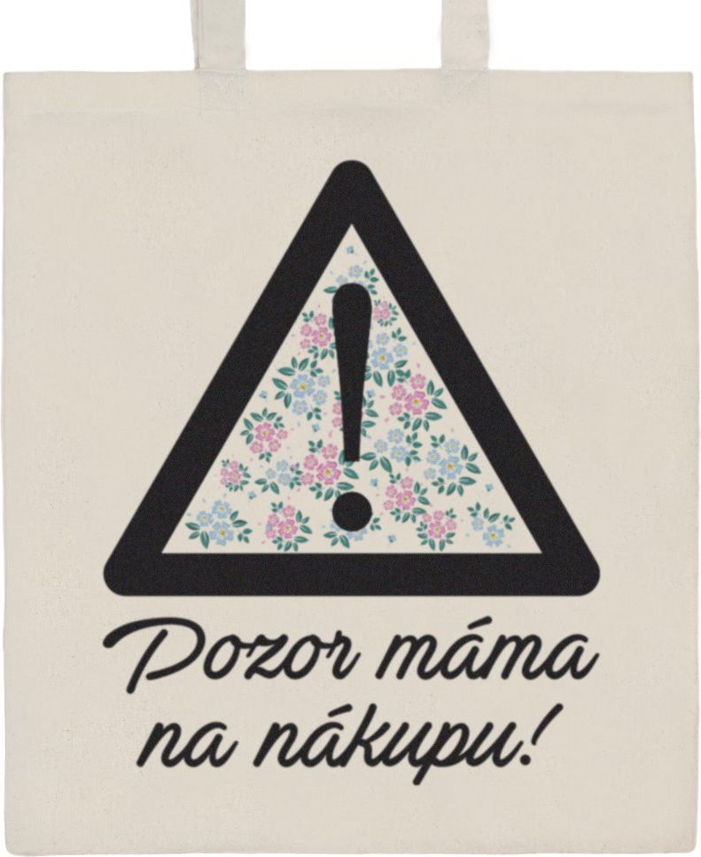 Bavlněná nákupní taška přírodní s potiskem New Baby Merry Christmas - obrázek 9