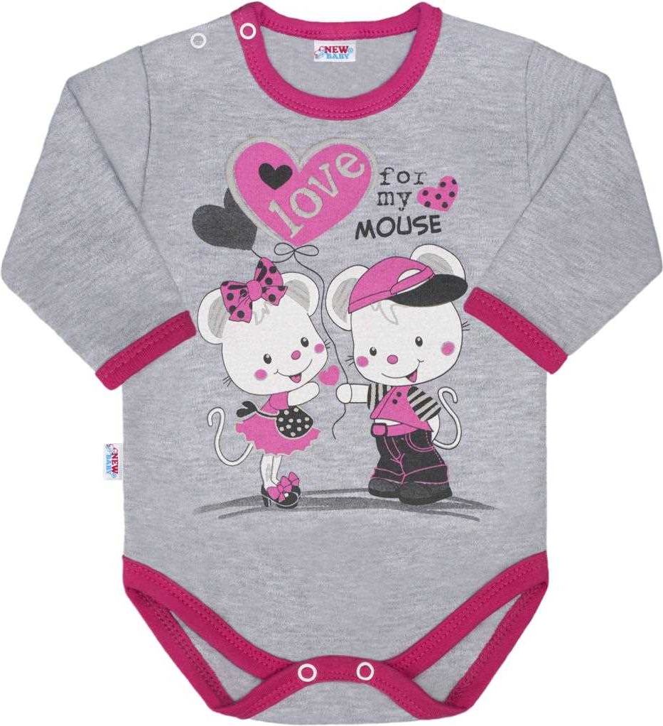Dětské body s dlouhým rukávem New Baby Love Mouse&nbsp;-&nbsp;86 (12-18m) - obrázek 11