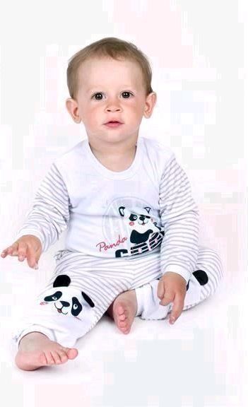 Kojenecké celorozepínací body s krátkým rukávem New Baby Panda&nbsp;-&nbsp;56 (0-3m) - obrázek 3