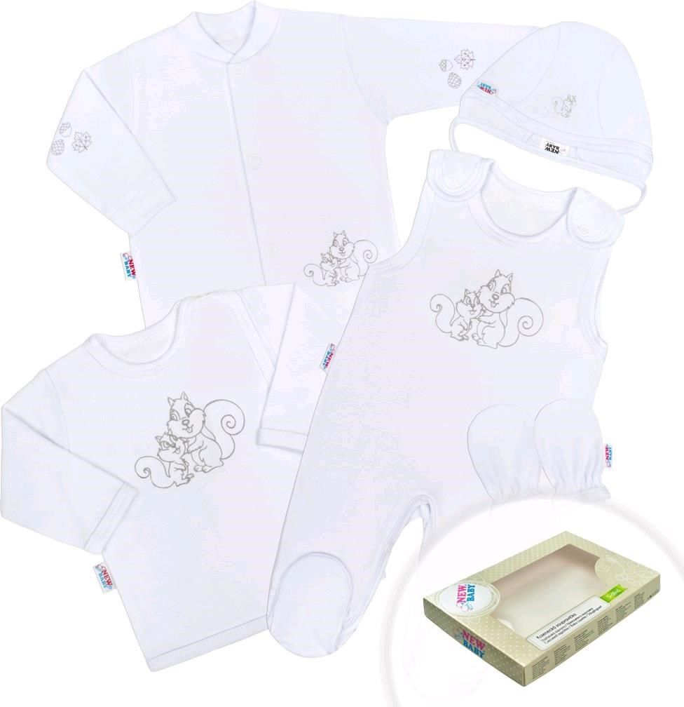 5-dílná soupravička New Baby Veverky v krabičce růžová - 62 (3-6m) - obrázek 1