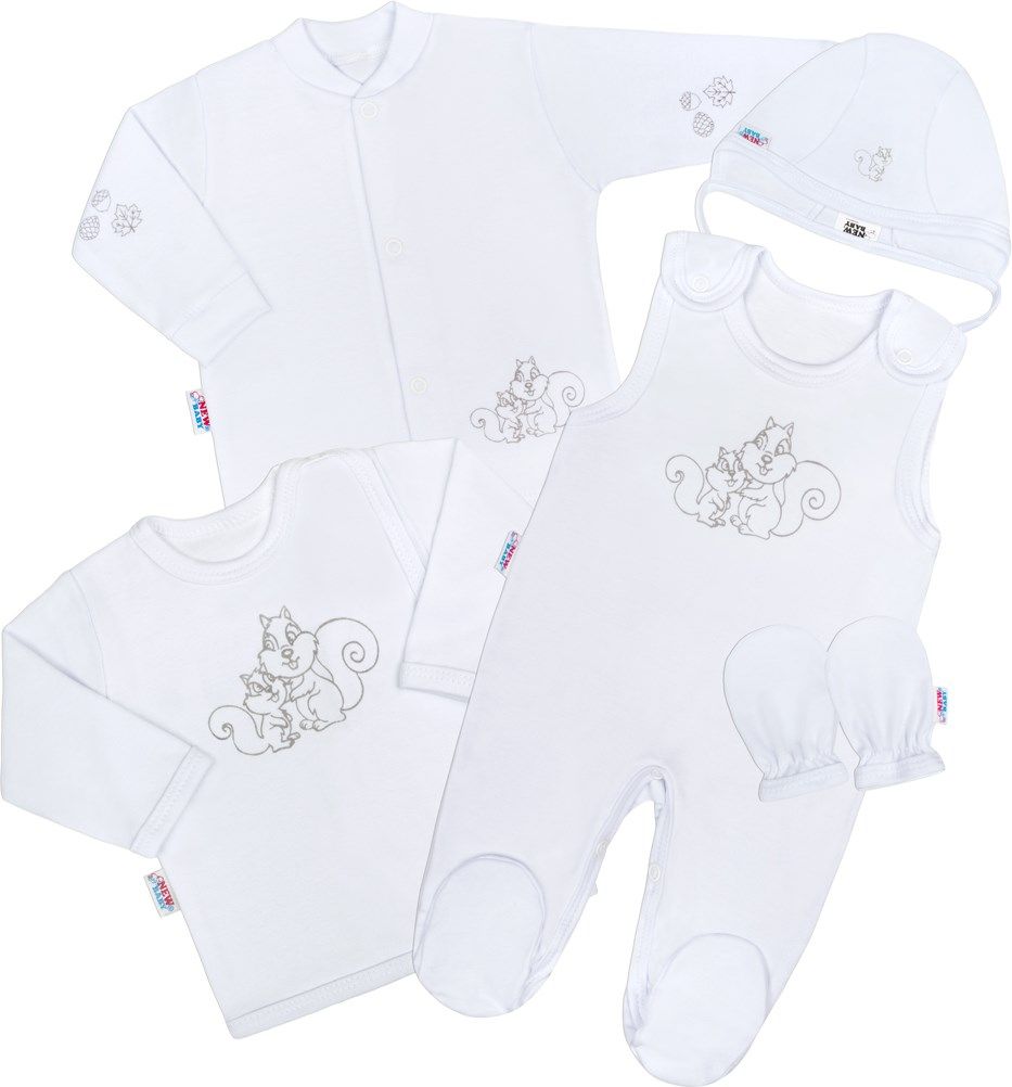 5-dílná soupravička New Baby Veverky v krabičce růžová - 62 (3-6m) - obrázek 2