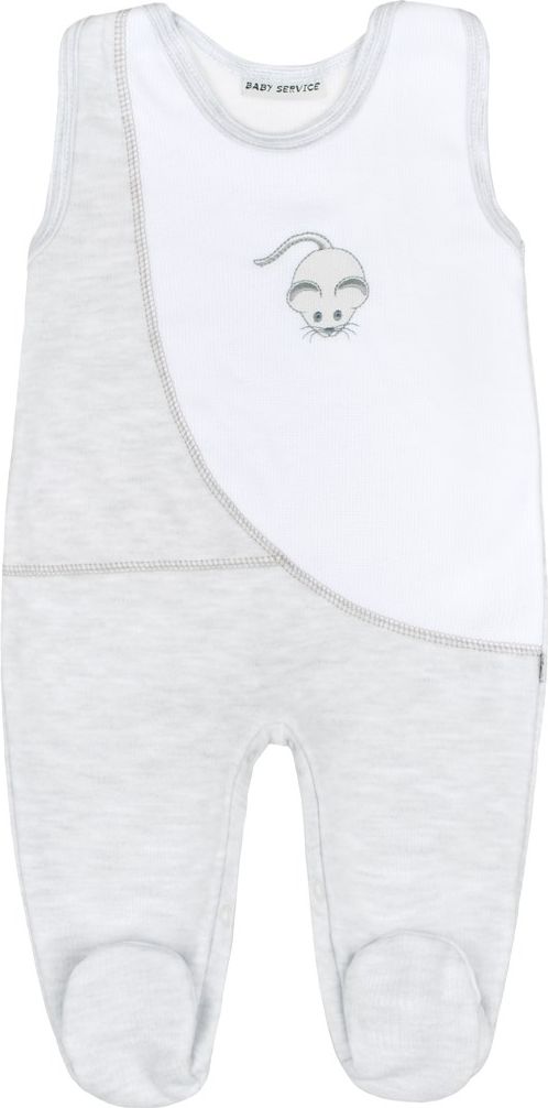 Zimní kojenecké dupačky Baby Service Mouse světle šedé Varianta: šedá/56 (0-3m) - obrázek 5