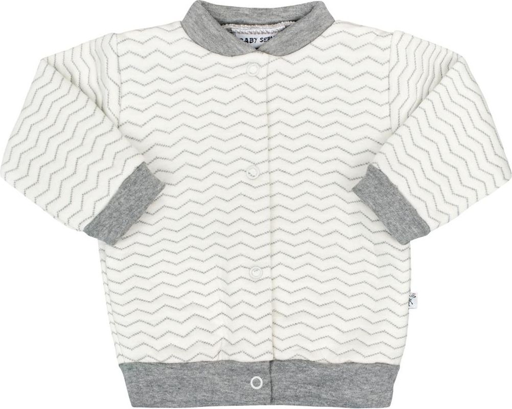 Kojenecký kabátek Baby Service Cik-Cak - šedá/62 (3-6m) - obrázek 1