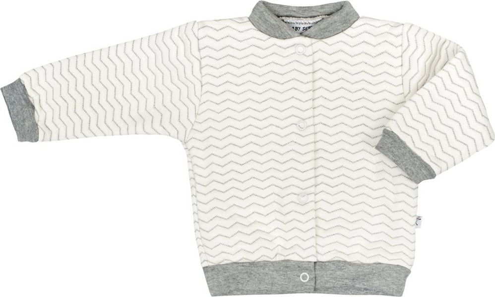 Kojenecký kabátek Baby Service Cik-Cak - šedá/62 (3-6m) - obrázek 2