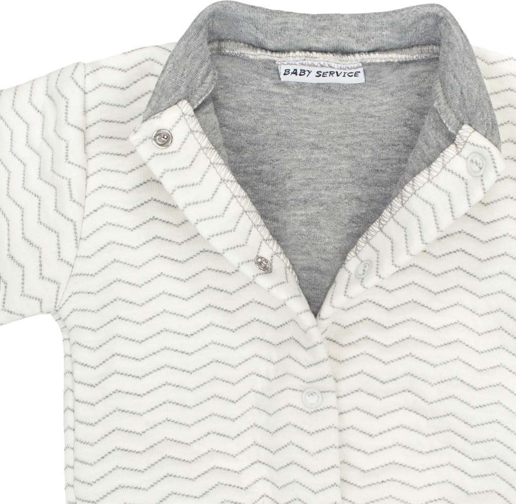 Kojenecký kabátek Baby Service Cik-Cak - šedá/62 (3-6m) - obrázek 3