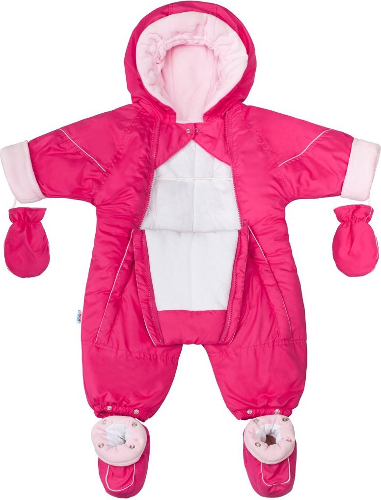 Zimní kombinéza 2v1 New Baby Winter tmavě růžová&nbsp;-&nbsp;74 (6-9m) - obrázek 14