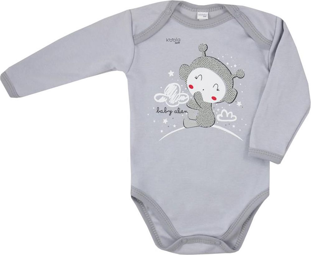 Kojenecké body s dlouhým rukávem Koala Clouds bílé obláčky&nbsp;-&nbsp;80 (9-12m) - obrázek 3