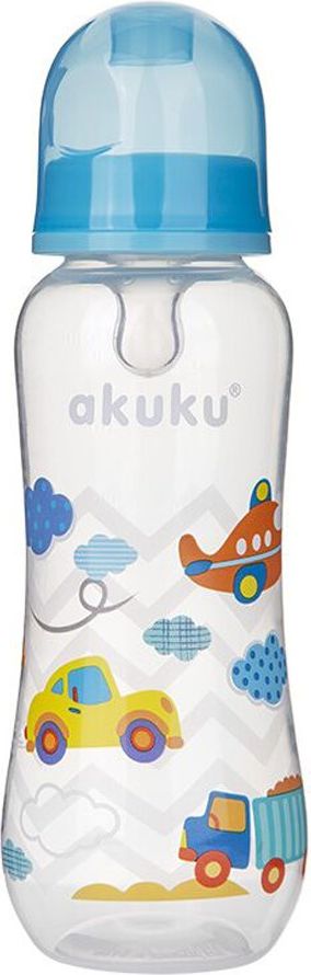 Láhev s obrázkem Akuku 250 ml bílá - obrázek 2