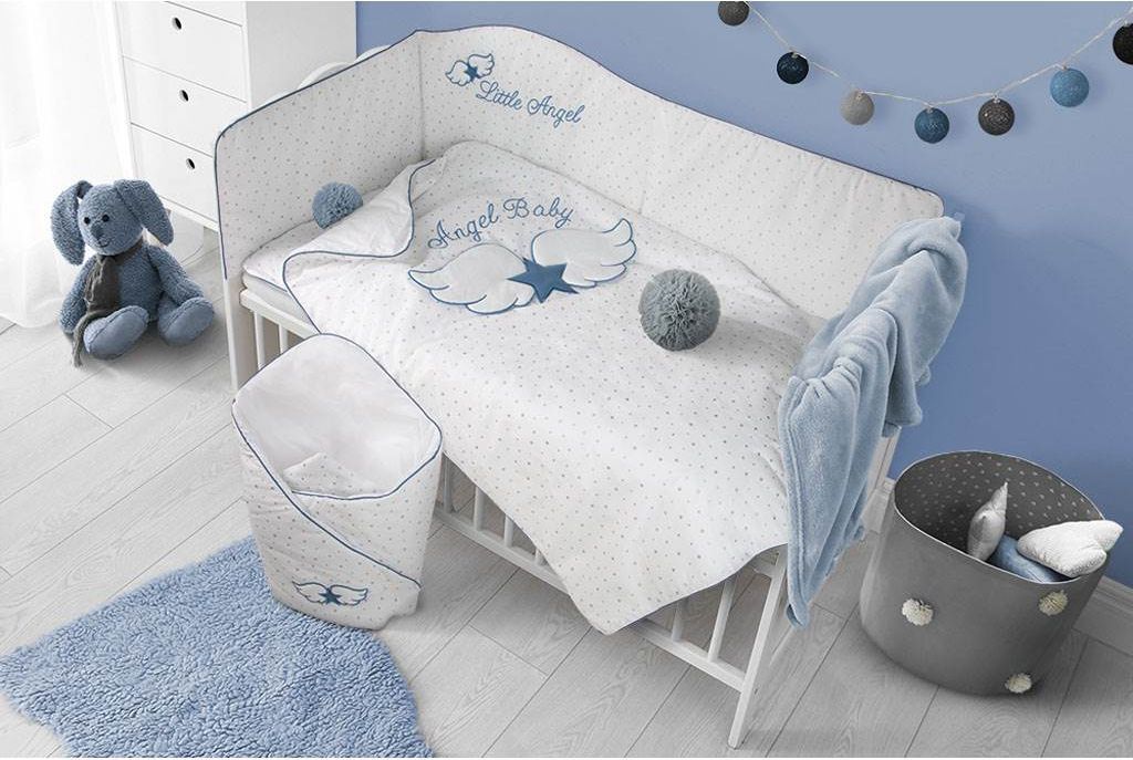 5-dílné ložní povlečení Belisima Angel Baby 90/120 modré - obrázek 8