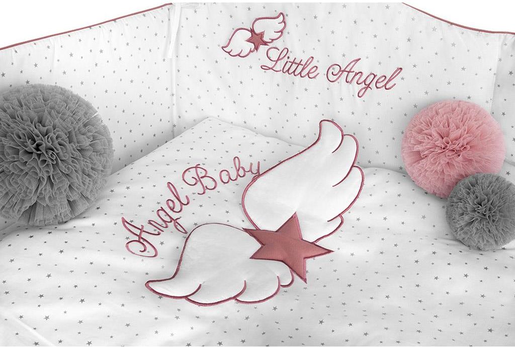 6-dílné ložní povlečení Belisima Angel Baby 90/120 růžové - obrázek 5