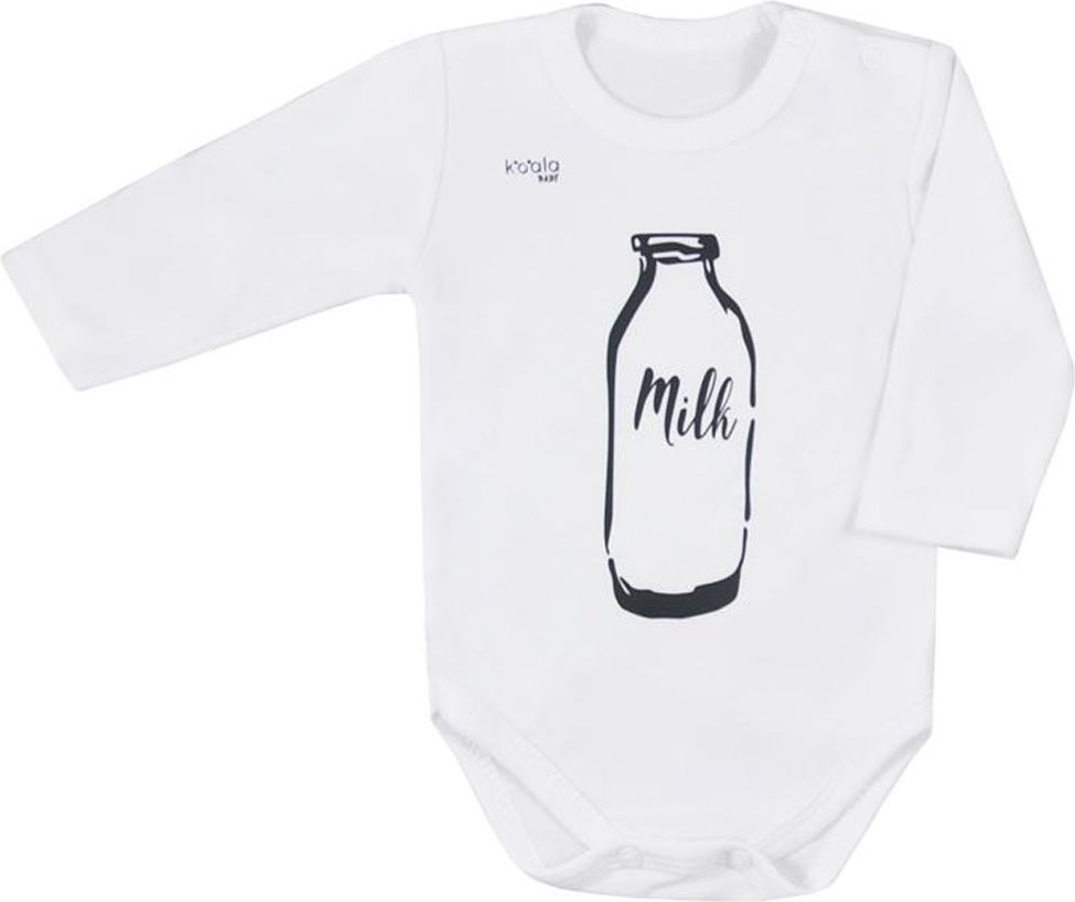 Kojenecké body s dlouhým rukávem Koala MILK bílé&nbsp;-&nbsp;86 (12-18m) - obrázek 9