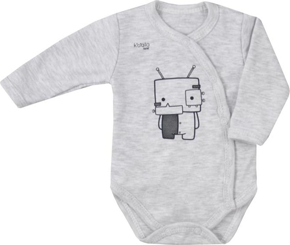 Kojenecké body s bočním zapínáním Koala Robot šedé&nbsp;-&nbsp;68 (4-6m) - obrázek 5