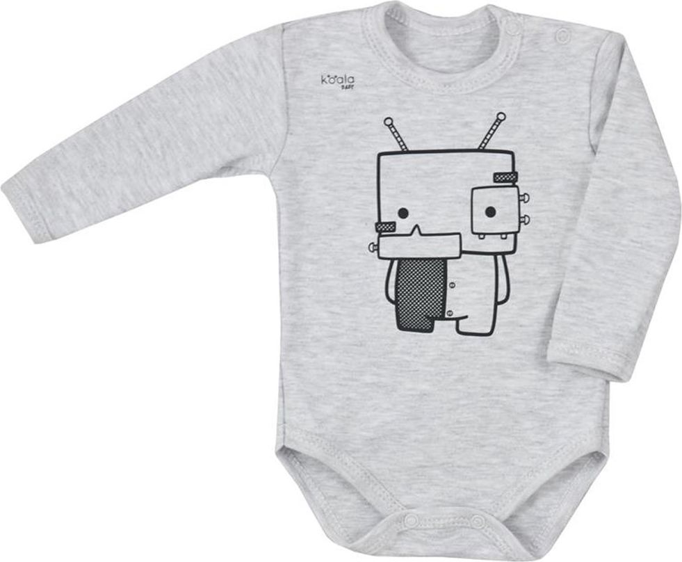 Kojenecké body s dlouhým rukávem Koala Robot bordó&nbsp;-&nbsp;80 (9-12m) - obrázek 1