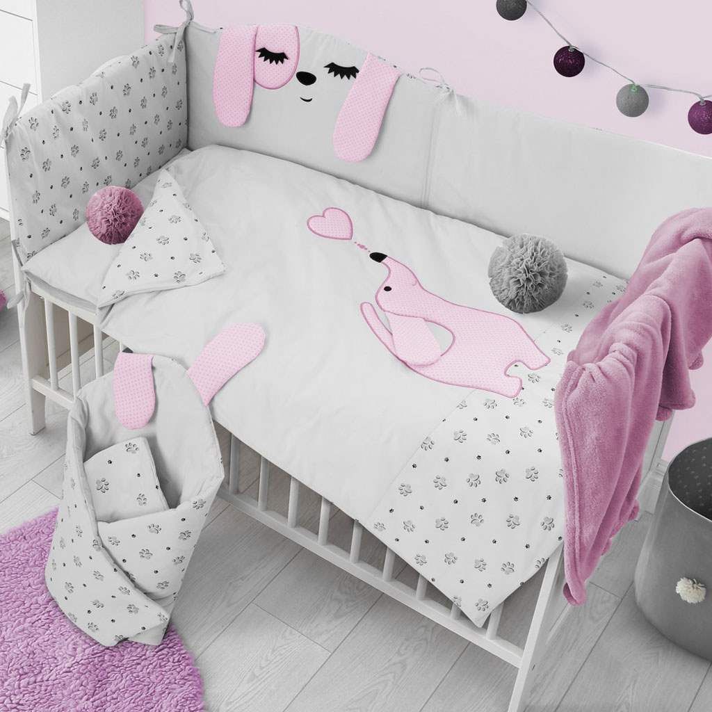 BELISIMA 2-dílné ložní povlečení Belisima Lovely Puppy 100/135 růžové Růžová - obrázek 4