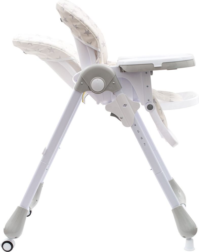 Jídelní židlička NEW BABY Gray Star - ekokůže - obrázek 4