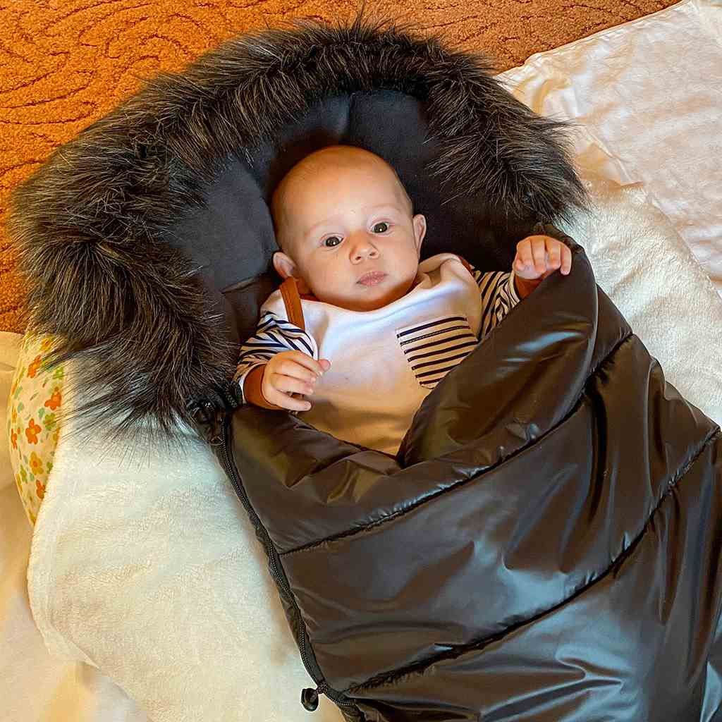 Dětský fusák New Baby 3v1 s kožíškem černý - obrázek 18