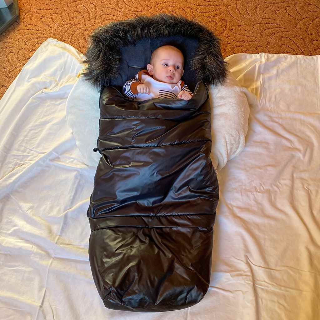 Dětský fusák New Baby 3v1 s kožíškem černý - obrázek 21