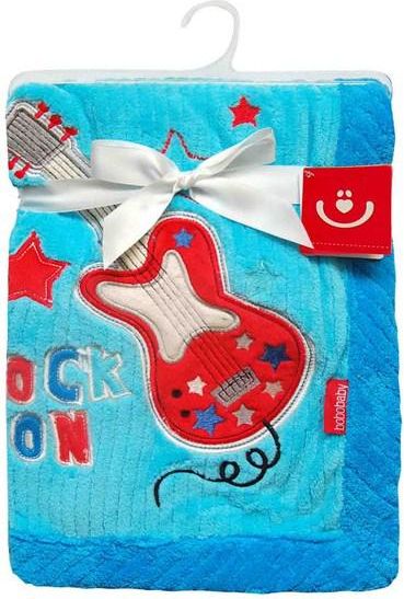 BOBO BABY Dětská deka z mikrovlákna - modrá - obrázek 1