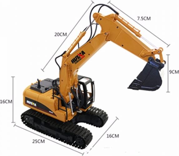RCobchod HN550 1/12 - Supersilný bagr s kovovou lžící 15 kanálů !!! - obrázek 7