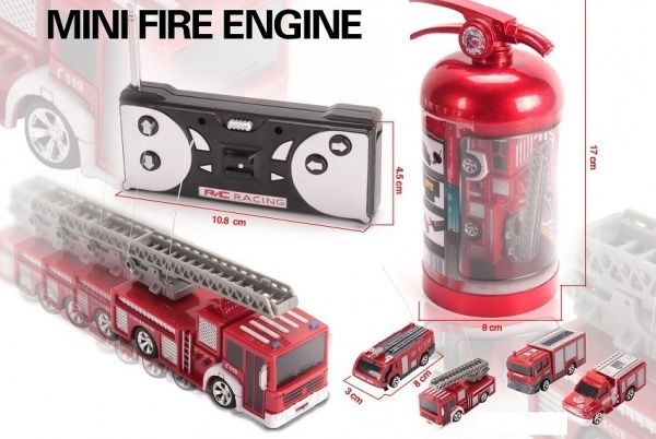 RCobchod Mini RC model hasičského auta na dálkové ovládání - obrázek 3
