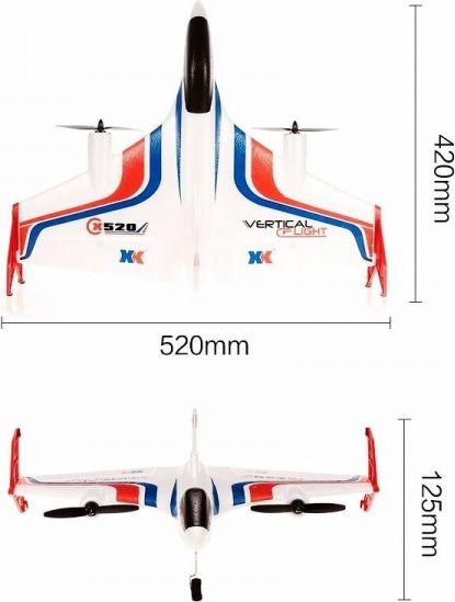 RCobchod FIGHTER - X520 VTOL - RC letadlo s GYRO stabilizací - obrázek 9