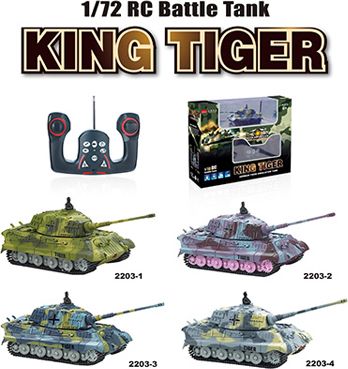 RCobchod King Tiger 1/72 - tank na dálkové ovládání - obrázek 2