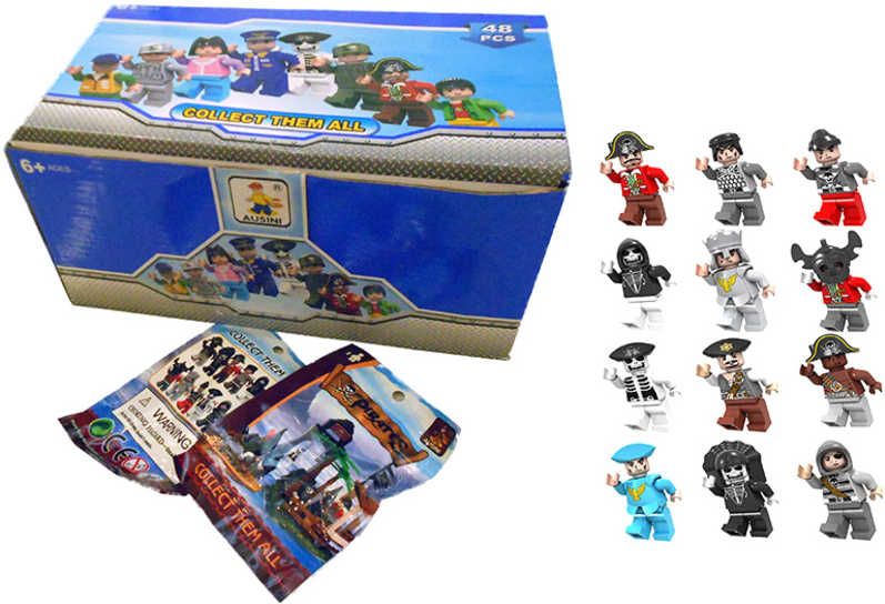 AUSINI Stavebnice figurka pirát 12 druhů Plastová postavička 6 cm - obrázek 1