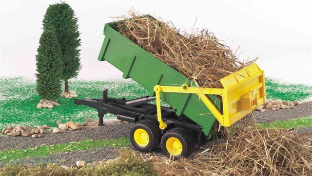 Bruder 2210 Přívěs automatická stěna zeleno-žlutý - obrázek 5