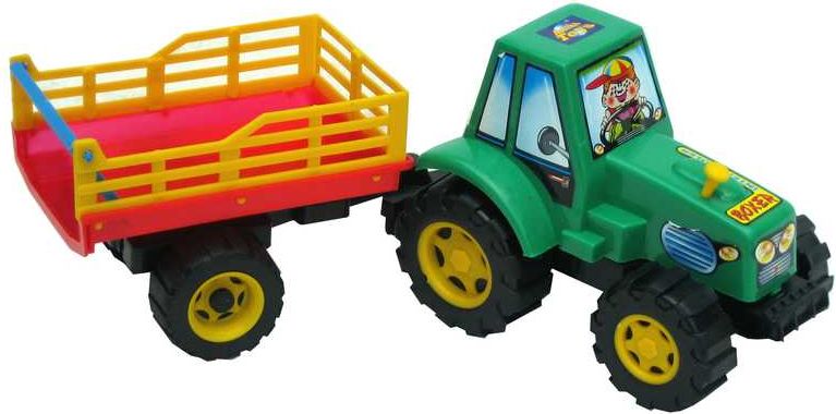 PL Traktor plastový s vlečkou SIANO 40cm - obrázek 1