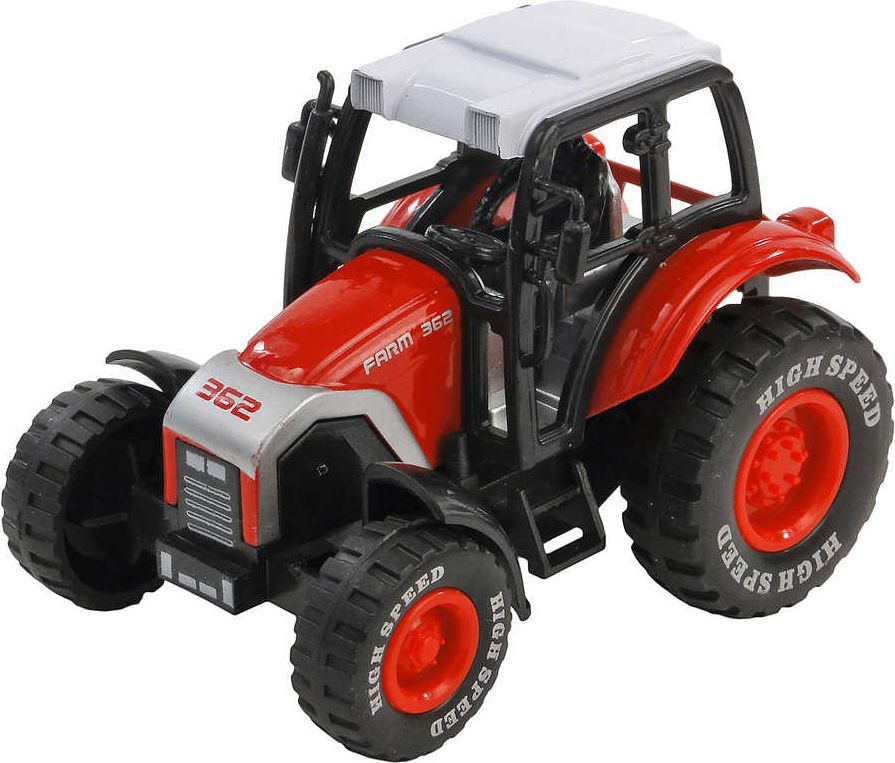 Traktor farmářský 8cm kovový v průhledné krabičce 4 barvy - obrázek 1