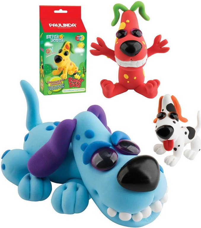 Tvořivá hmota/modelína Paulinda Funny dog 28g+8g s doplňky asst 6 druhů - obrázek 1